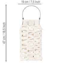 položky Závěsná lucerna, letní dekorace, makramé V35,5 cm Š19 cm