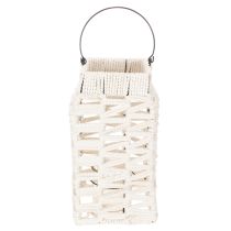 položky Závěsná lucerna, letní dekorace, makramé V35,5 cm Š19 cm