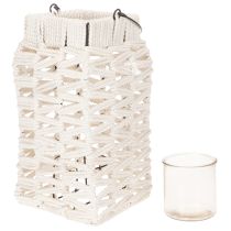 položky Závěsná lucerna, letní dekorace, makramé V35,5 cm Š19 cm