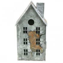 položky Kovový domeček s lucernou shabby chic praný bílý, rez H20cm