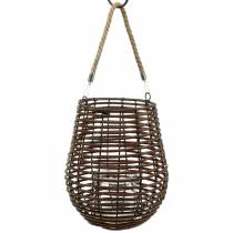 položky Dekorativní lucerna, dekorace na svíčku s uchem, lucerna v košíku Ø23cm V27cm