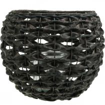 položky Lucerna pletená černá, hnědá letní dekorace Ø31cm V25cm