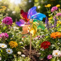 položky Balkon větrného mlýna, barevný poutač, letní zahradní dekorace, 75 cm