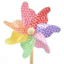 položky Větrník dekorace větrný mlýn malý na špejli barevný Ø14cm 30cm