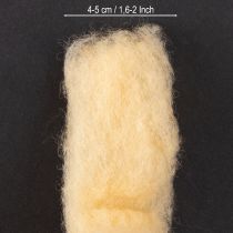 položky Vlněná stuha, krémově oranžová, 10 m vlny na věnce a aranžmá