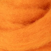 položky Vlněná šňůra, plstěná vlna, oranžová, 2 m, na tvoření, vázání a zdobení