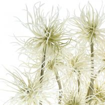 Xanthium umělá květina krémová podzimní dekorace 6 květin 80cm 3ks