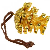 položky Ozdobné šišky šišky na zavěšení Zlatá V6cm