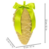 položky Přívěsky z umělých šišek s dárkovou stuhou a mašlí, 23 cm, 3 kusy