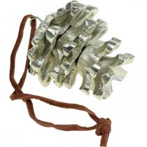 položky Ozdobné šišky šišky na zavěšení stříbrné V6cm