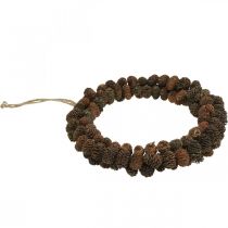 položky Šiškový věnec olše šiška ozdobný věnec k zavěšení přírody Ø25cm