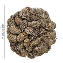 položky Kuželová koule k zavěšení olšových šišek, bíle natřená, 12 cm