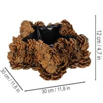 položky Květináč z borovicových šišek, hvězdicový, 30 cm