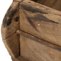 položky Dřevěný podnos se dvěma přihrádkami, autentický cihlový tvar, vhodný do domácnosti i kanceláře, 60 cm