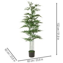položky Umělý bambusový strom, zelený, 132 cm, pokojová rostlina