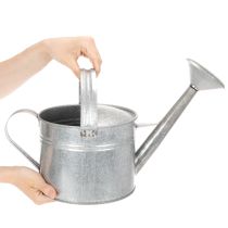 položky Vintage zinková konev na zalévání, 27 cm - květináč do zahrady a na terasu, kovový květináč