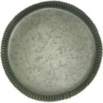 Dekorativní talíř zinkový talíř kovový talíř antracitově zlatý Ø28cm