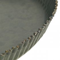 Dekorativní talíř zinkový talíř kovový talíř antracitově zlatý Ø28cm
