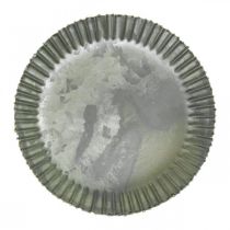 Dekorativní talíř zinkový talíř kovový talíř antracitově zlatý Ø17cm