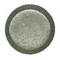 Dekorativní talíř zinkový talíř kovový talíř antracitově zlatý Ø20,5cm