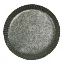 Dekorativní talíř zinkový talíř kovový talíř antracitově zlatý Ø24cm