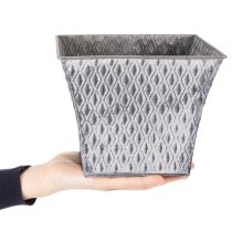 položky Zinkový hrnec s diamantovým vzorem, V15 cm