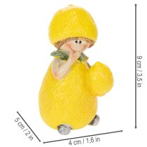 položky Citronové dětské figurky, roztomilá letní stolní dekorace ve vintage stylu, do obývacích pokojů a na balkon, 9 cm, 3 kusy