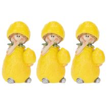 položky Citronové dětské figurky, roztomilá letní stolní dekorace ve vintage stylu, do obývacích pokojů a na balkon, 9 cm, 3 kusy