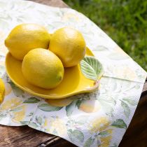 položky Citronový talíř dekorativní talíř keramický citronově žlutý 20×16cm