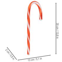 položky Umělé cukrové hůlky červenobílé dekorace 35 cm 3 ks