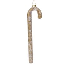 položky Skleněná ozdoba z cukrové hůlky, nostalgická vánoční dekorace na stromeček, 22 cm