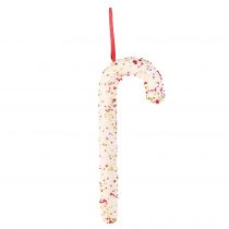položky Ramínka na cukrové hůlky, bílá, barevná, třpytivá dekorace, 30 cm, sada 4 kusů