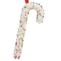 položky Dekorace z cukrové třtiny k zavěšení v bílé barvě, barevná, V20cm, 6 kusů