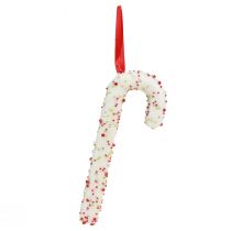 položky Vánoční závěsná dekorace z cukrových hůlek, bílá, barevná, 20 cm, sada 6 kusů