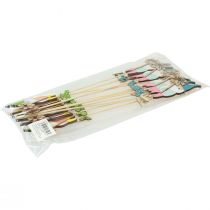 položky Trpasličí dekorace s květinovou květinovou zátkou dřevo 4×10,5cm 12ks