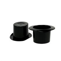 Dekorační válec černý, Silvestr, klobouk jako květináč V5,5cm 12 kusů