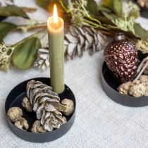 Cypřišové šišky přírodní, vánoční dekorace, zlacené řemeslné šišky Ø2–3cm V2,5–3,5g 330g