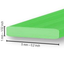 položky Hliníkový plochý drát jablečně zelený 5mm 10m