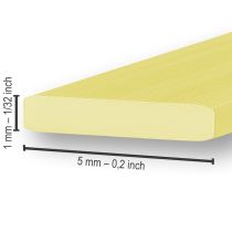 položky Hliníkový plochý drát zlatý 5mm 10m