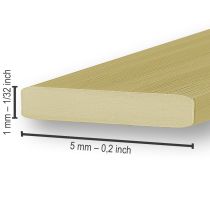 položky Hliníkový plochý drát zlatý 5mm x 1mm 2,5m