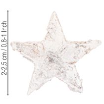 položky Březové hvězdy mini 2cm - 2,5cm bílené 150 ks