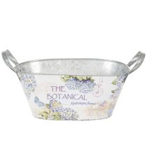 položky Oválná kovová květinová mísa s uchy, pro hortenzie, 32×15×15 cm