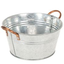 položky Kulatá květinová mísa s uchy, kovová mísa Ø17,5 cm V9 cm