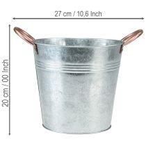 položky Květináč s úchyty, kovová dekorace, Ø19cm V17cm