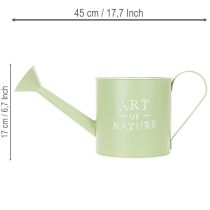 položky Květináč, dekorativní konev, mátově zelený zinkový květináč, Ø16,5 cm