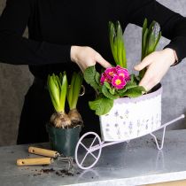 položky Kolečko do květináče se stylovým levandulovým vzhledem 46 cm