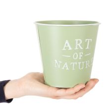 položky Zinkový květináč, mátově zelený, Ø15cm, V13,5cm