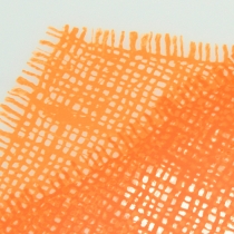 položky Květinová taška jutový vzor oranžová D40cm Š12-30 50 ks