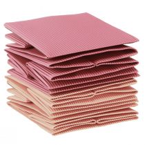 položky Květináč květinová taška růžová lososová 12cmx12cm 6 ks