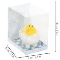 položky Velikonoční dekorace kuřátka, žinylkové kuřátko ve vaně, žluté, 9 cm